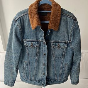 Vince Denim and Shearling Jacket
